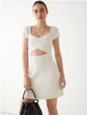 & Other Stories White Cutout Mini Dress -  S